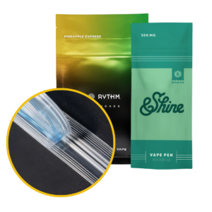 Pouches with child resistant zippers