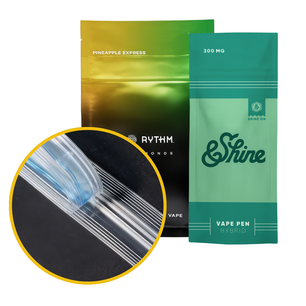 Pouches with child resistant zippers